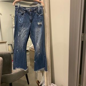 Flying monkey cropped size 30 with side slits (flared)